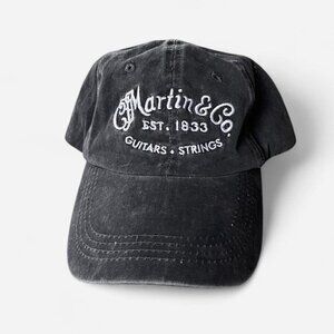 Martin Guitar & Co Distressed Charcoal Gray Dad Hat - Like New